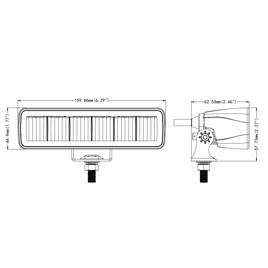 Truck LED 18W Rektangulært Spot Arbeidslys - 1200 lm