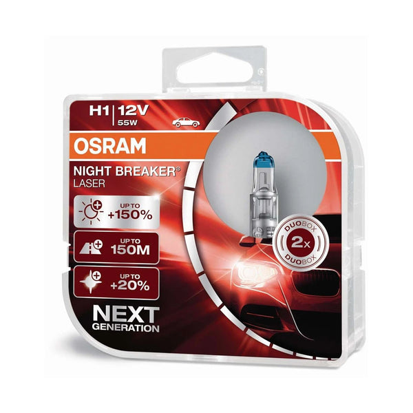 OSRAM H1 55W NIGHT BREAKER LASER +150%  2 stk (12V)