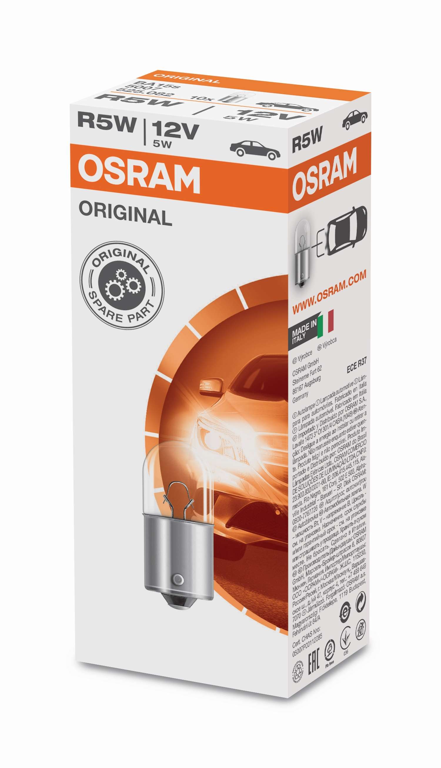 OSRAM R5W 12V BA15s 12V Original Småpære