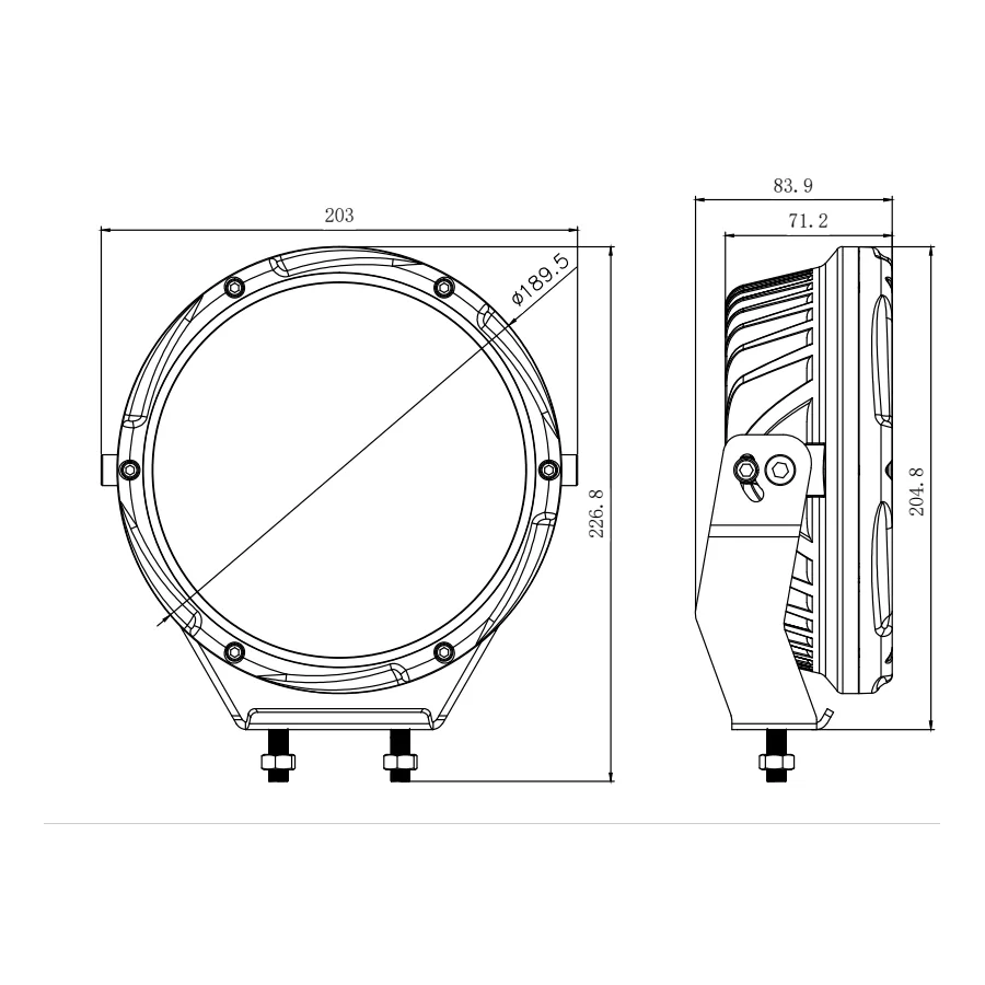 Truck LED 100W Rund Ekstralys - 10 920 lm