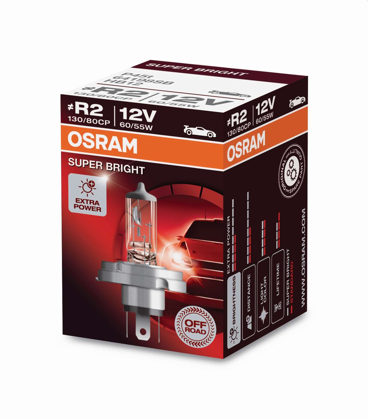 Osram R2 60/55W Super Bright Premium Off Road (12V)