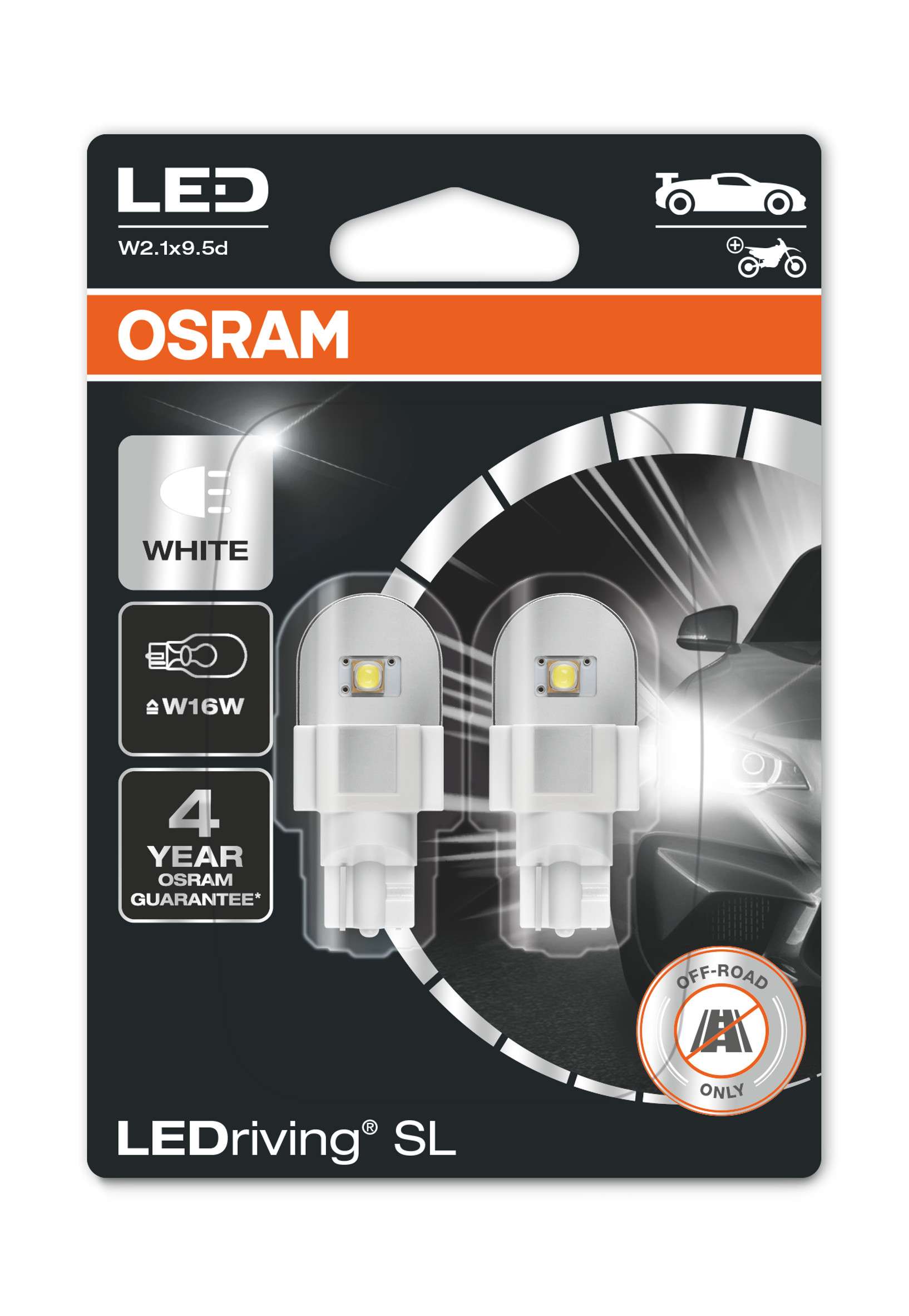 Osram W16W LEDriving Gen2 LEDriving SL WHITE 6000K 2 stk